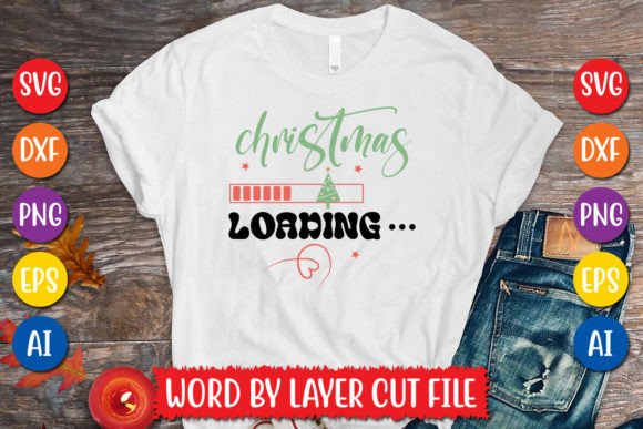Christmas Loading SVG Design Graphics Freebies