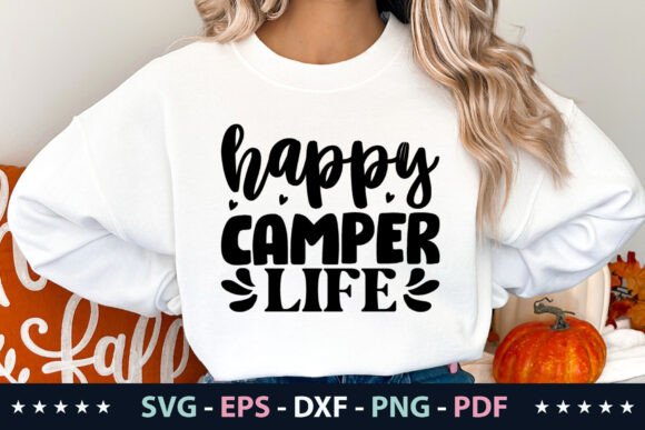 Happy Camper Life SVG: Graphics for Creative Freebies