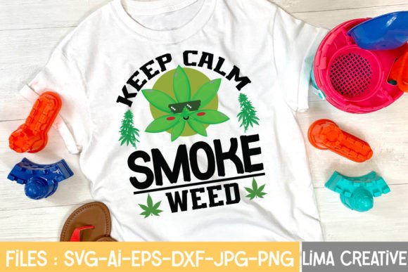 Keep Calm Smoke Weed Design: Graphics for Creative Projects