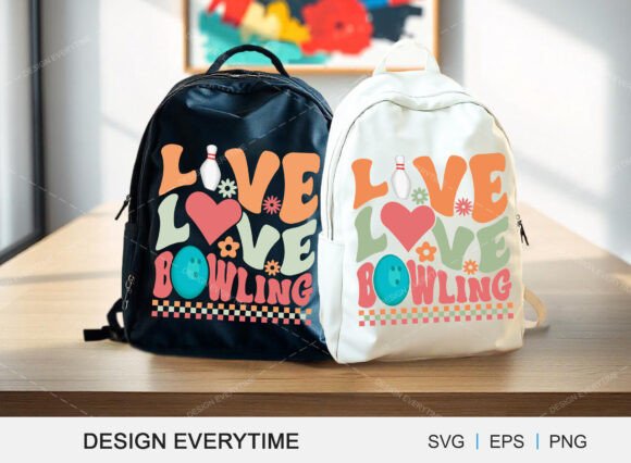 Live Love Bowling SVG Typography Design
